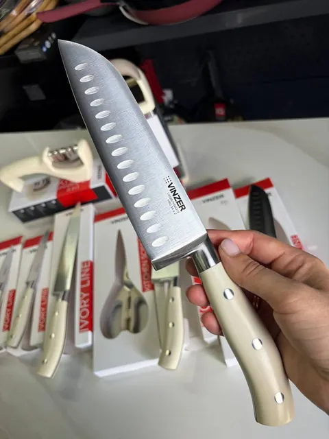 Ніж сантоку Vinzer, лезо 17.7 см