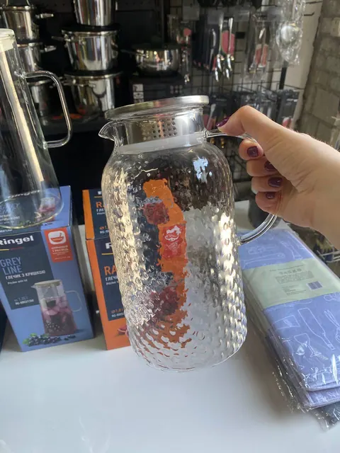 Глечик з боросилікатного скла, 1.8 л